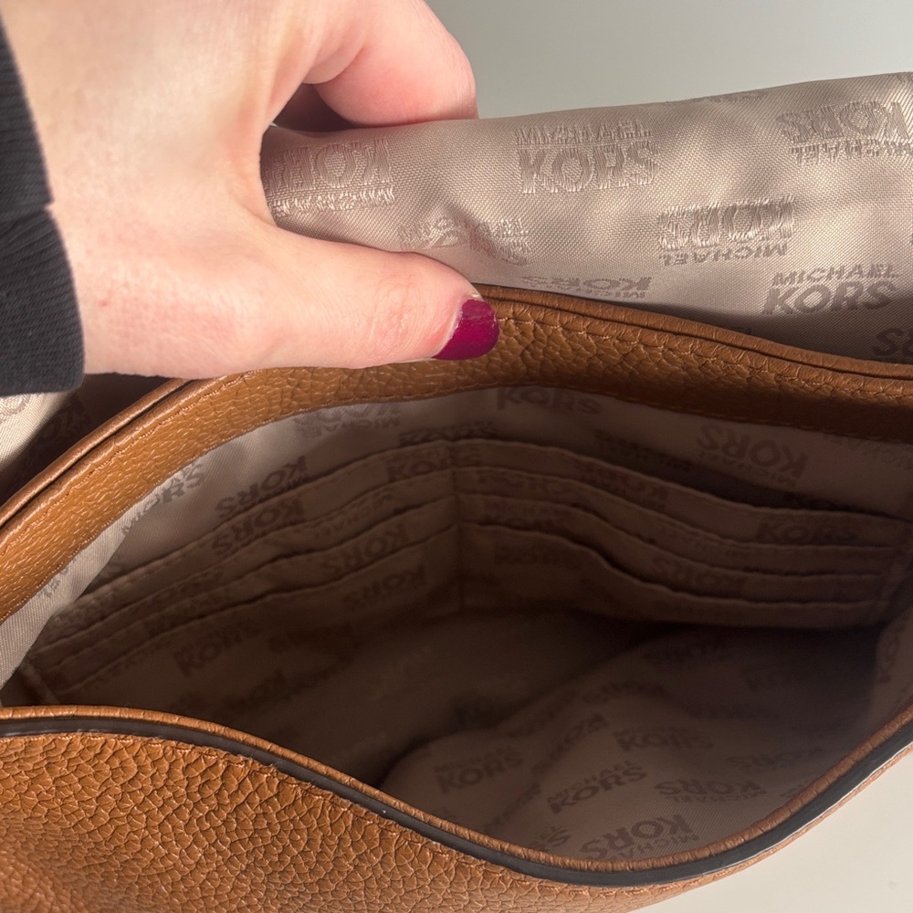 Michael Kors Tan Leather Shoulder Bag with Tassel - Picture 6 of 17